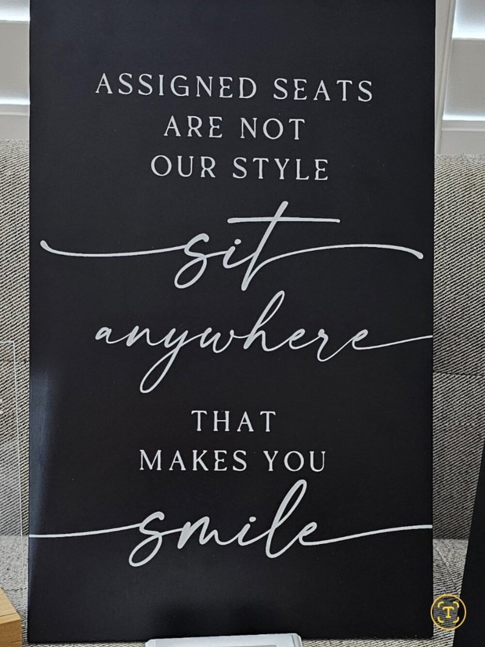 Seating sign